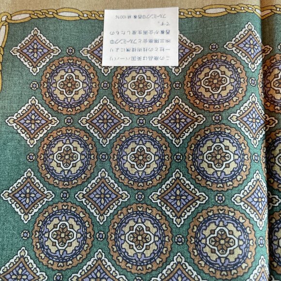 NWT Vintage Burberrys Geometric Cotton Scarf - Picture 11 of 11